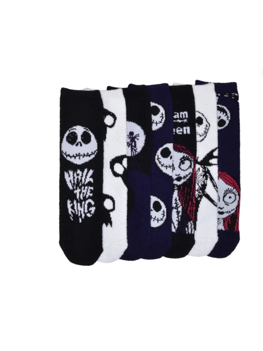 NEW Disney Nightmare Before Christmas Cozy Socks One Size Black White